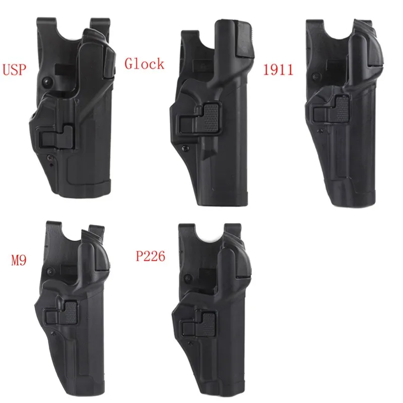 

Tactical Level 3 Lock Right Hand Waist Belt Pistol Holster for M9/Glock/Colt 1911/M&P 9mm/ P226 series gun model