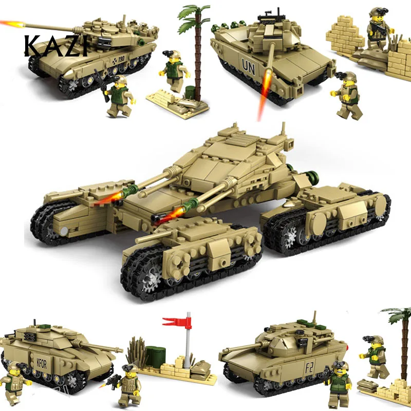 4 шт./партия Детский конструктор танк|military model|military tank modelsarmy models |