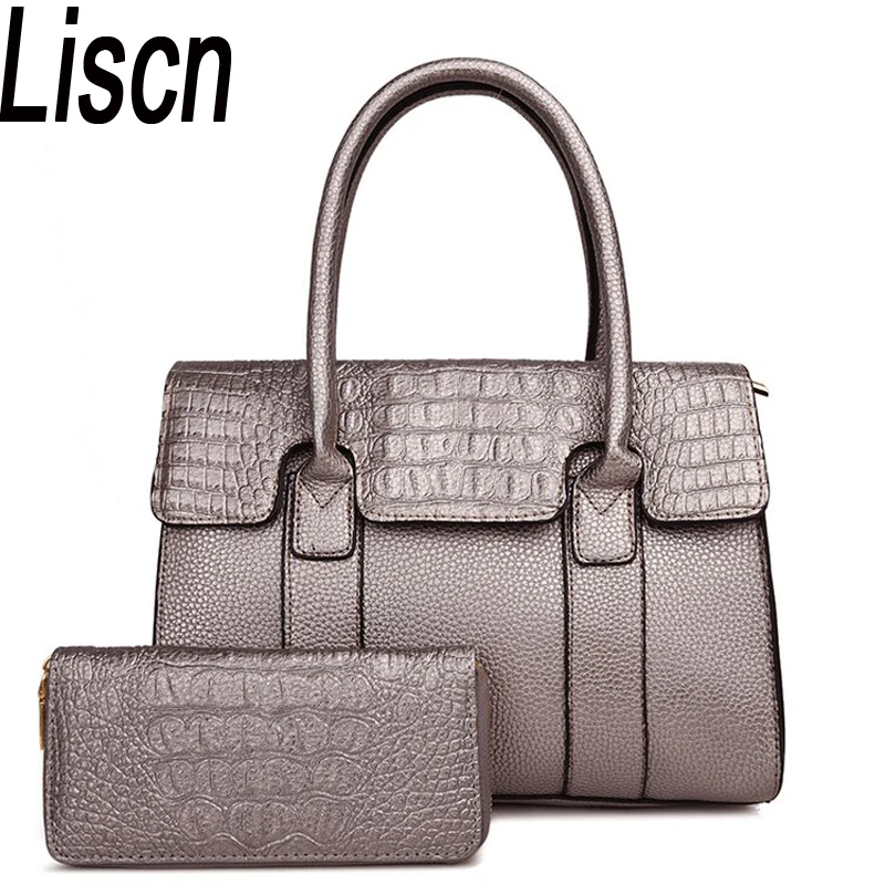

Luxury Women Crocodile Handbags High Quality Leather Embossed Tablet Casual Tote Bags Sac a Main Alligator Designer Shoulder Bag