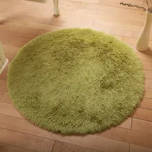 100 см Диаметр круглый Ванная комната коврики большой зеленый коралловый флис коврик Для ванной Кухня Нескользящие Ковры Спальня коврики розовый