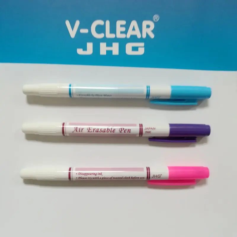 Двухсторонняя синяя стираемая в воде ручка JHG фиолетовый маркер для ткани