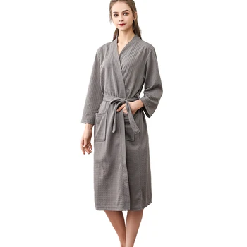 

Women Casual Kimono Bathrobe Spring Autumn Long Sleeve Robe Gown Cotton Sleepwear Big Size 3XL Nightgown Lady Home Clothes