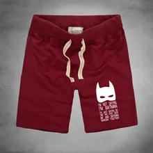 Летние Стильные мужские шорты хлопок Бэтмен мультфильм супергерой спортивные штаны для бега и тренировок прочные modish пляжные шорты Homme плюс размер