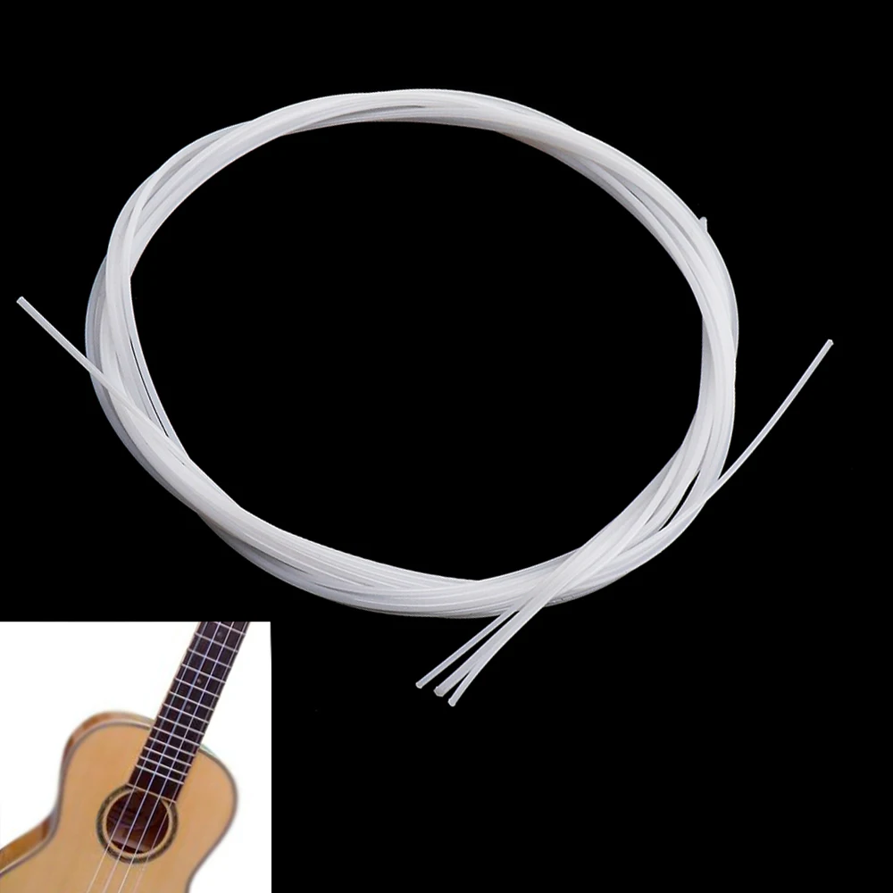 4pcs/lot White Durable Nylon Ukulele Strings Replacement Part for 21