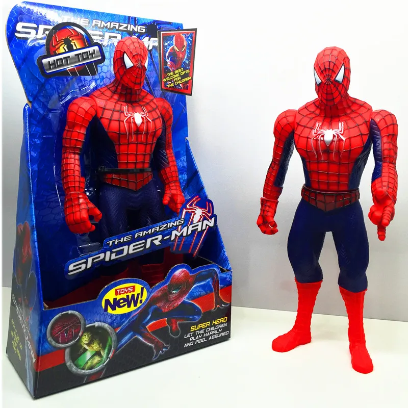 

14 Inches Movie Spider-Man The Amazing Spider-Man Soft Plastic 36CM PVC Action Figure Collectible Model Toy Birthday Gift J216