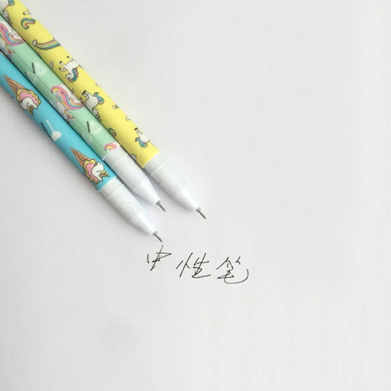 Гелевая ручка с единорогом 0,5 мм Kawaii нейтральные ручки креативный флеш-накопитель в виде единорога для записи подарок для девочек школьные принадлежности корейский Staionery
