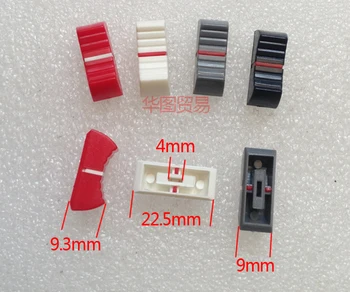 

mixer fader cap / hole 4MM / audio volume adjustment switch small fader cap 22.5*9*9.3mm push button black red gray 40pcs