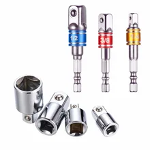 3 шт. 1/4 шестигранным хвостовиком 1/" 3/8" 1/" Металл дрель воздействия Мощность биты и 4 шт. 1/4 3/8 1/2 Drive гнездо