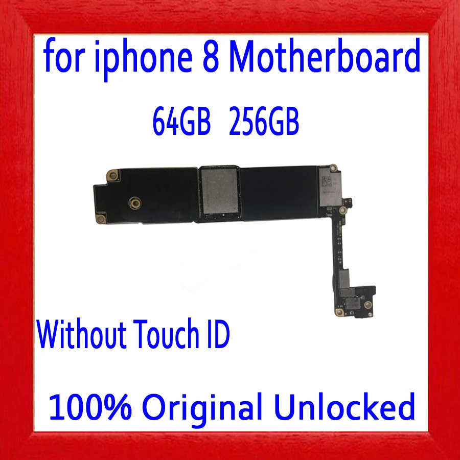 

64GB 256GB for iphone 8 Motherboard without Touch ID,Original unlocked for iphone 8 Mainboard with IOS System,100% Good Tested