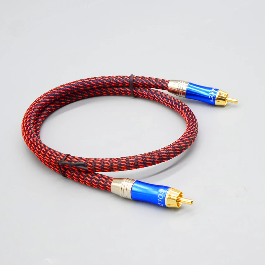 Z60 Pure copper audio wire RCA Coaxial Cables With Foil Braid shields