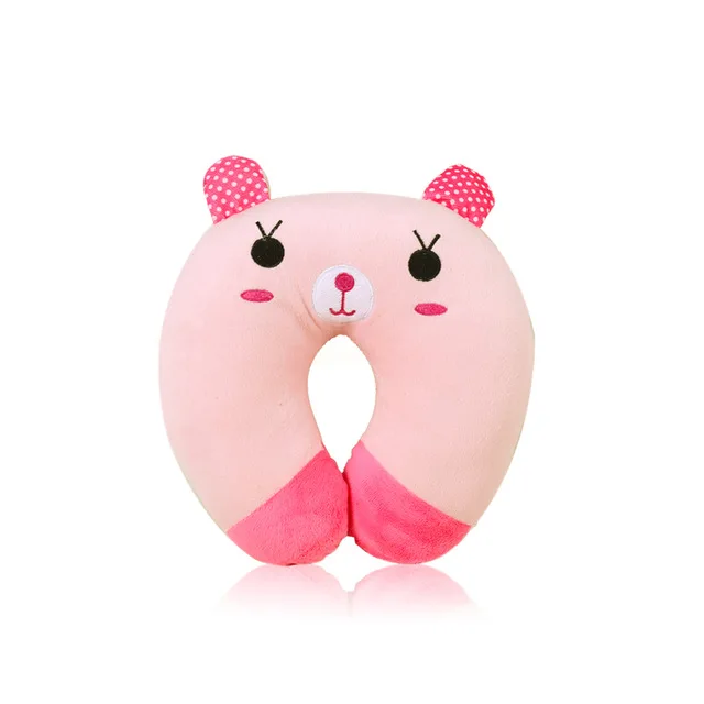 

U-shaped Plush Pillow Travel Pillow Cartoon Animal Car Headrest Doll