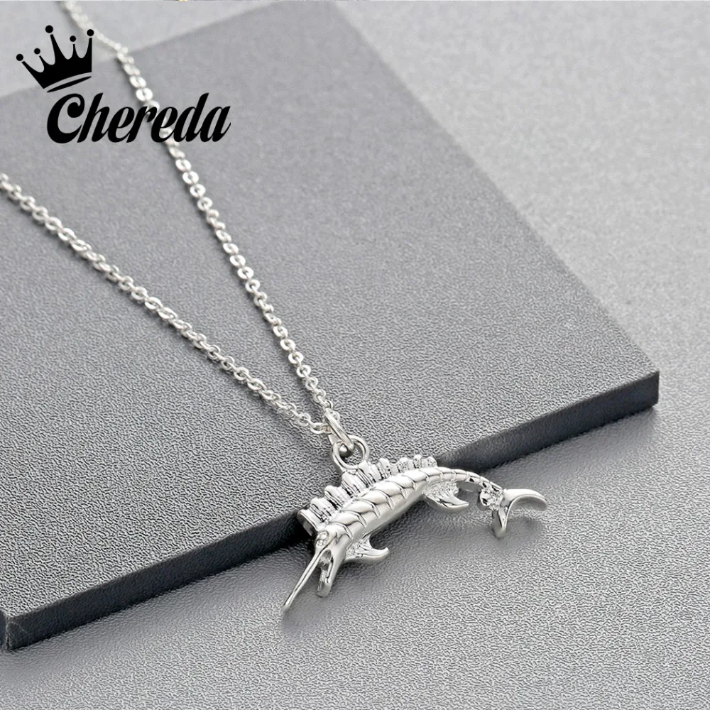 

Chereda Cute Silver Gold Color Alloy Fish Necklace For Women Lovely Romantic Pendant Fashion Jewelry Choker Chain Necklaces Gift