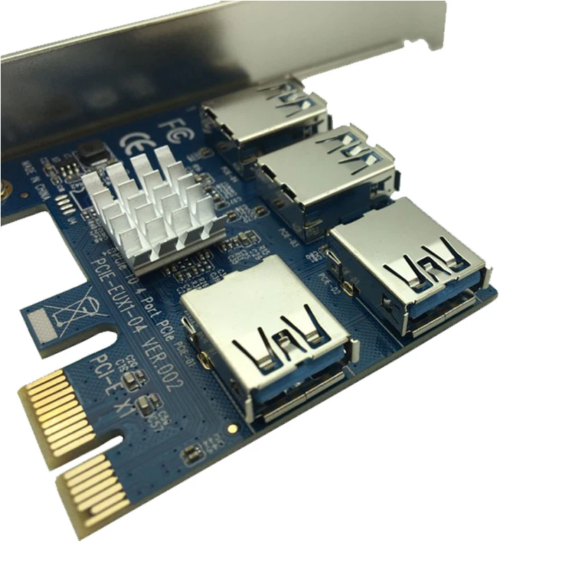 Carte d'adaptation 4 en 1 PCI-E, PCI-E 1 à 4 emplacements PCI