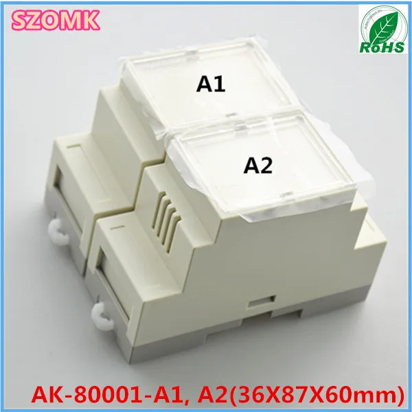 

free shipping din rail enclosure (1 pcs) 36*87*60mm plastic box case electronic project box for Diy housing plastic enclosure