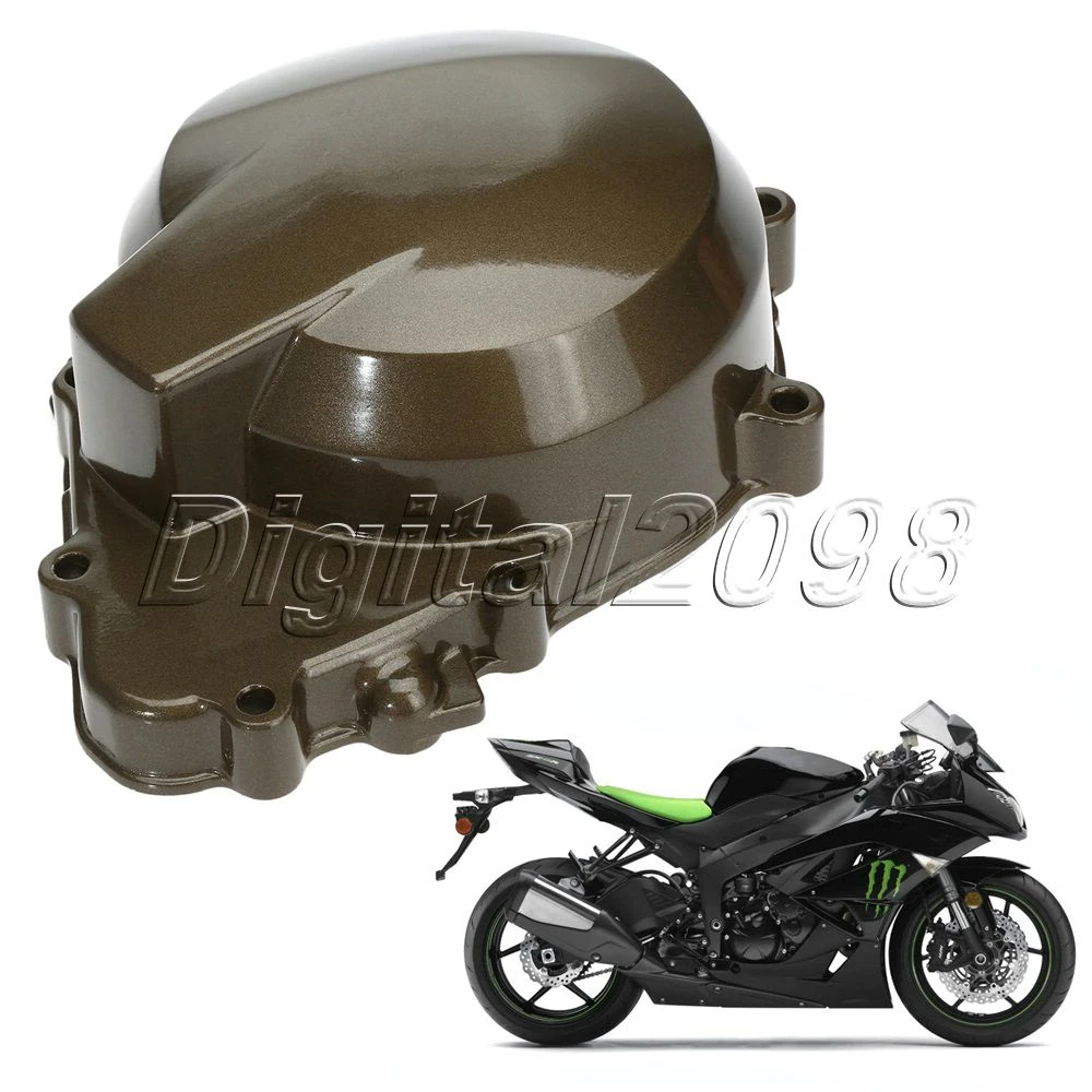 Green-L Aluminum Left Side Engine Stator Cover Crankcase Fit For Kawasaki Ninja ZX6R ZX636 2005-2006