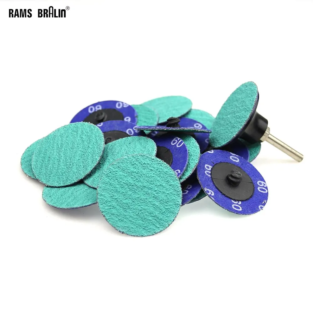 100 pieces 50mm/75mm Zirconia Alumina 577F  Roloc Abrasive Sanding Disc P40-120 Hard Metal Grinding