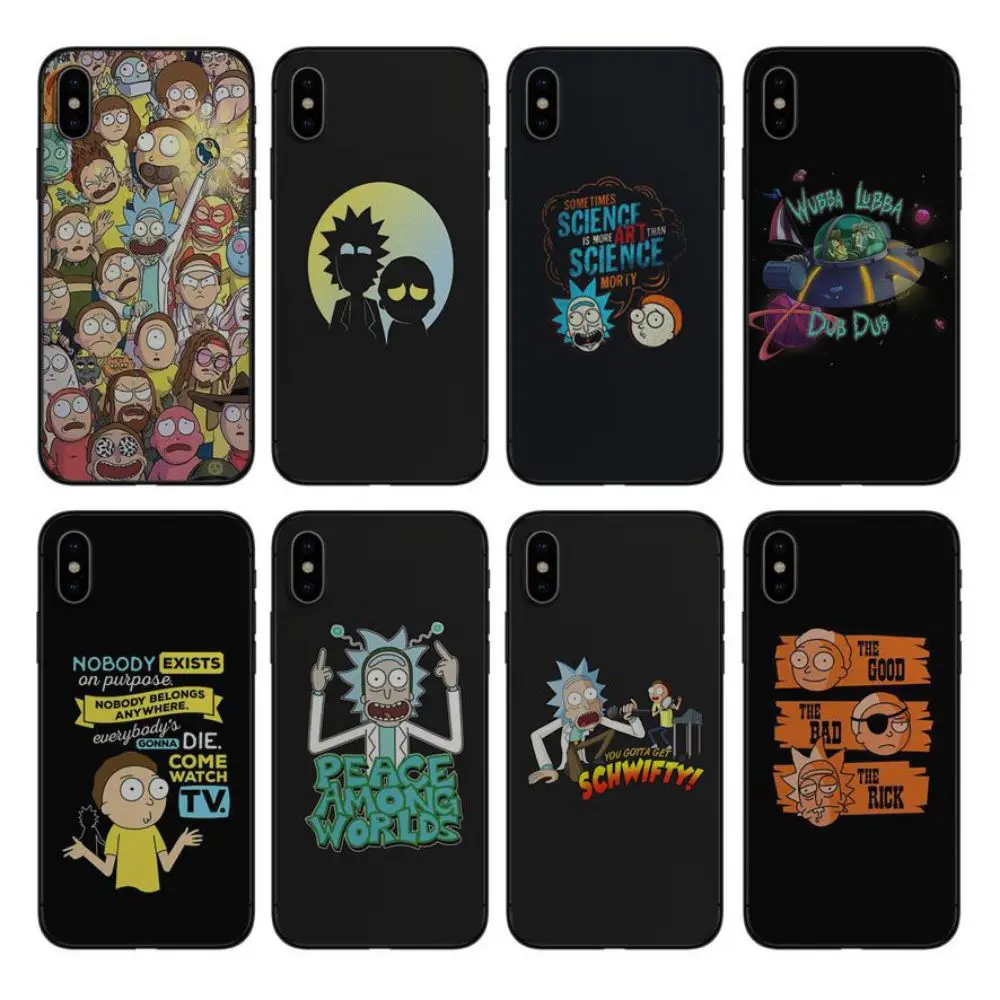 Мягкий силиконовый чехол OUTMIX Rick And Morty для iPhone XSmax 7 8 6 S PLUS X XS 5 SE XR | Мобильные