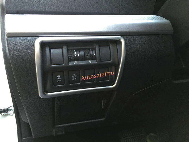 

ABS Plastic Matt Console dashboard head light switch button Cover trim 1pcs for Subaru Outback 2015 2016