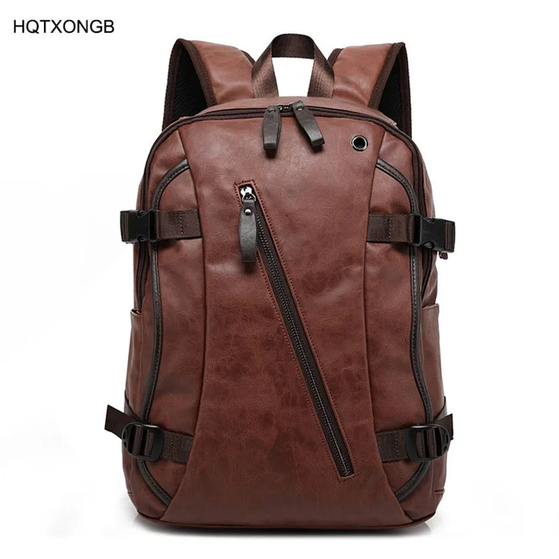 

Brand Men's PU Fashion Backpack Western Academy Women's Backpack Men's Casual Travel Backpack Men's College Wind Backpack