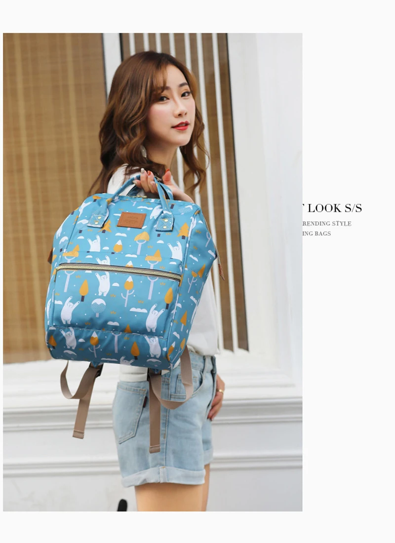 Baby Diaper Bag Waterproof Mummy Maternity Travel Backpack Nappy Changing Bags Large Capacity Nursing Wet Bag Laptop Backpack  (16)