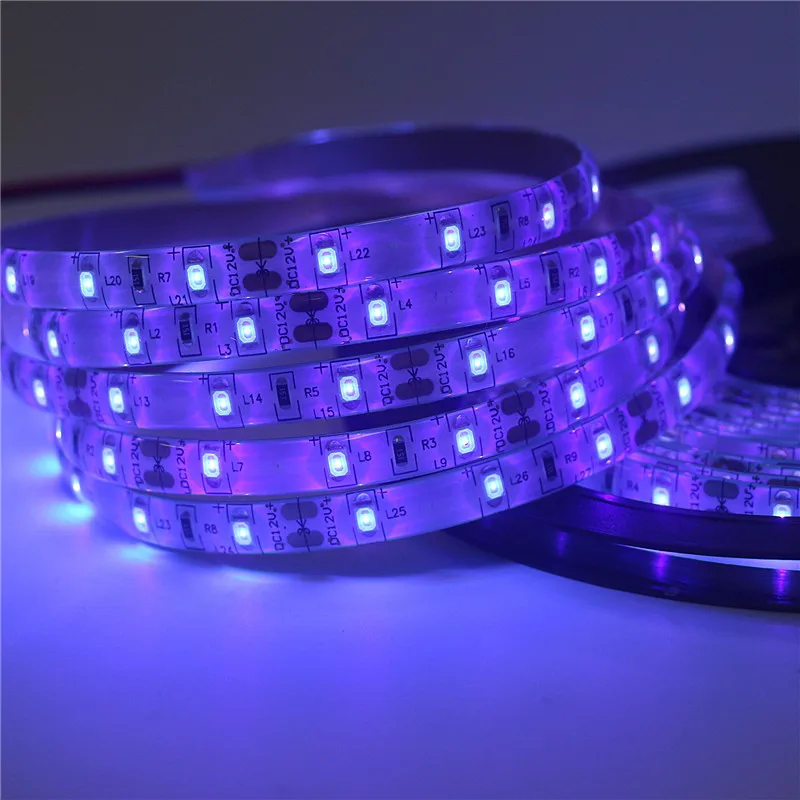 Светодиодный светильник 12 в пост. Тока SMD 2835 60 светодиодов/м ультрафиолетовый