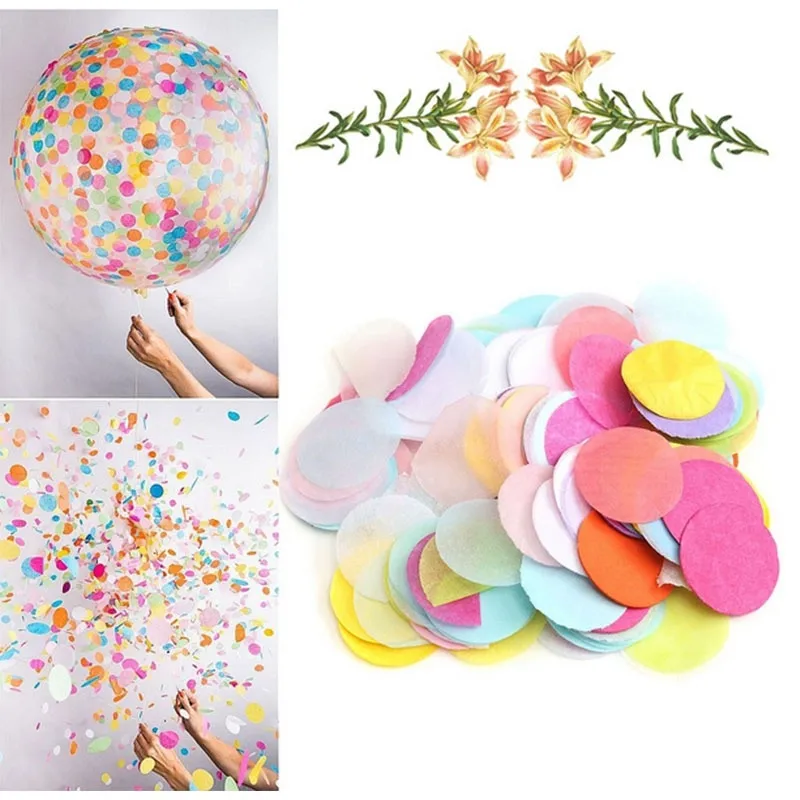 30g/bag 2.5cm Paper Confettis Dots for Wedding Party Decoration Filled in Balloon Party Accessories Festival Celebration Supply