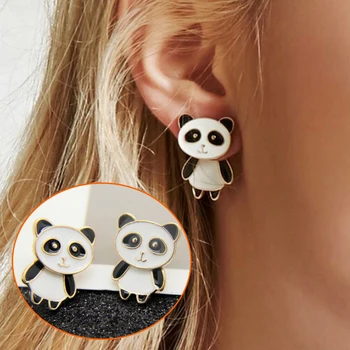

Earrings Jewelry Girls Trendy Earrings Party New Stud Earring Drop Ship Cute Animal Little panda Cute Panda Gift Wedding Golden