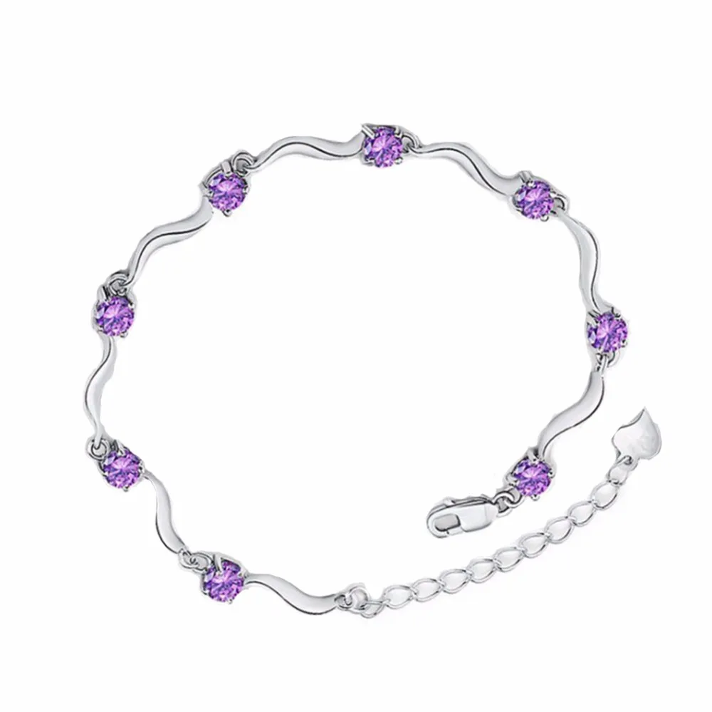 Высокое качество посеребренные восемь четыре когтя Кристалл Браслеты и браслеты для женщин девушка мода ювелирные изделия подарок