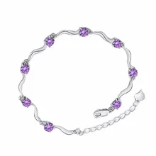 Высокое качество посеребренные восемь четыре когтя Кристалл Браслеты и браслеты для женщин девушка мода ювелирные изделия подарок