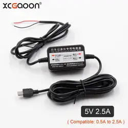 XCGaoon 10 шт. автомобиля DC преобразователь модуль вход 12 В 24 Выход 5 в 2.5A с mini USB кабель 3,1 м (прямой) Низкая напряжение защиты