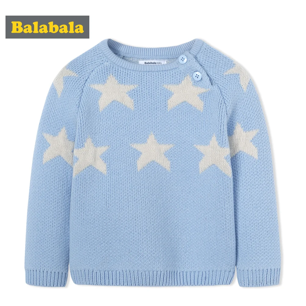 

Balabala Newborns Baby Girls Sweater Autumn Winter Baby Sweater Cotton Infant Girls Sweater Casual Head Fashion Baby Sweater Jac