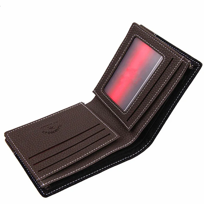 Men Wallets Small Wallet fashion Men Money Purse Coin Bag Zipper Short Male Wallet Card Holder Slim Purse Money Wallet 182q