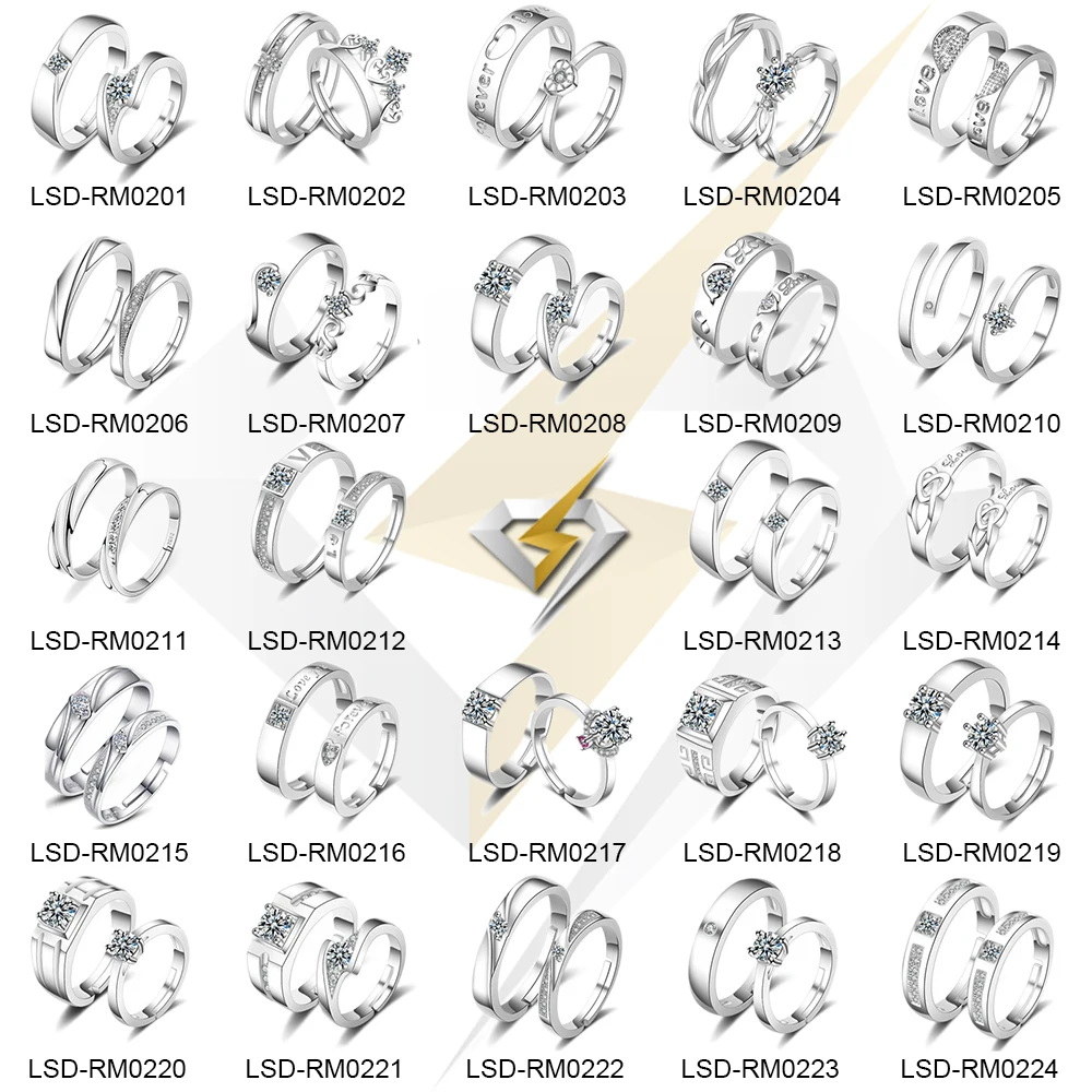 Купить 2 карат moissanites 925 серебряные обручальные кольца для продажи, высокое качество и низкая накладные