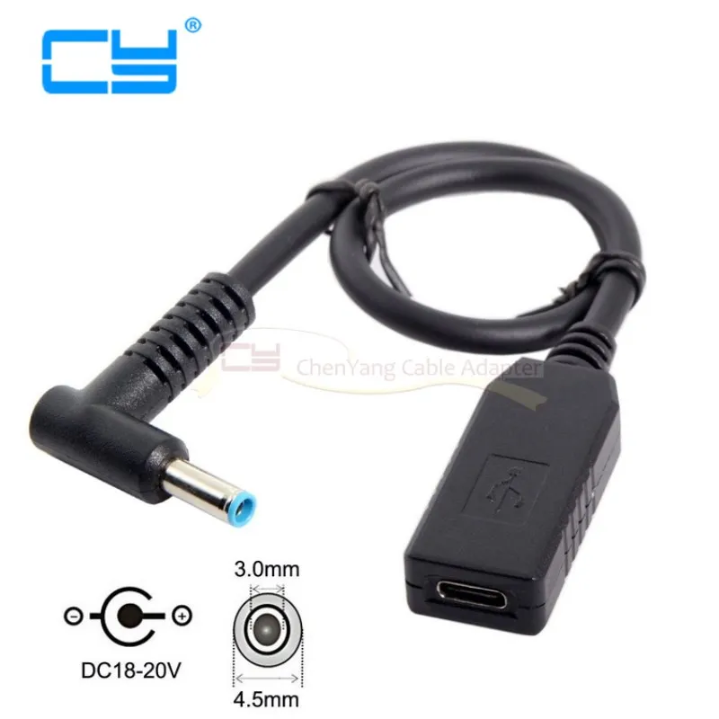 USB 3 1 Тип C DC/DC 20V 4 5 0 мм Dell HP Мощность штекер PD эмулятор триггер кабель для зарядного