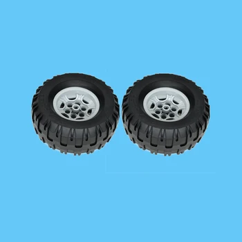 

2Pcs/Lot PARTS 56908 Wheel 43.2 x 26 Technic Racing Small with 6 Pinholes & 45982 Tyre 81.6 x 38 R Balloon Blocks Particles Toys