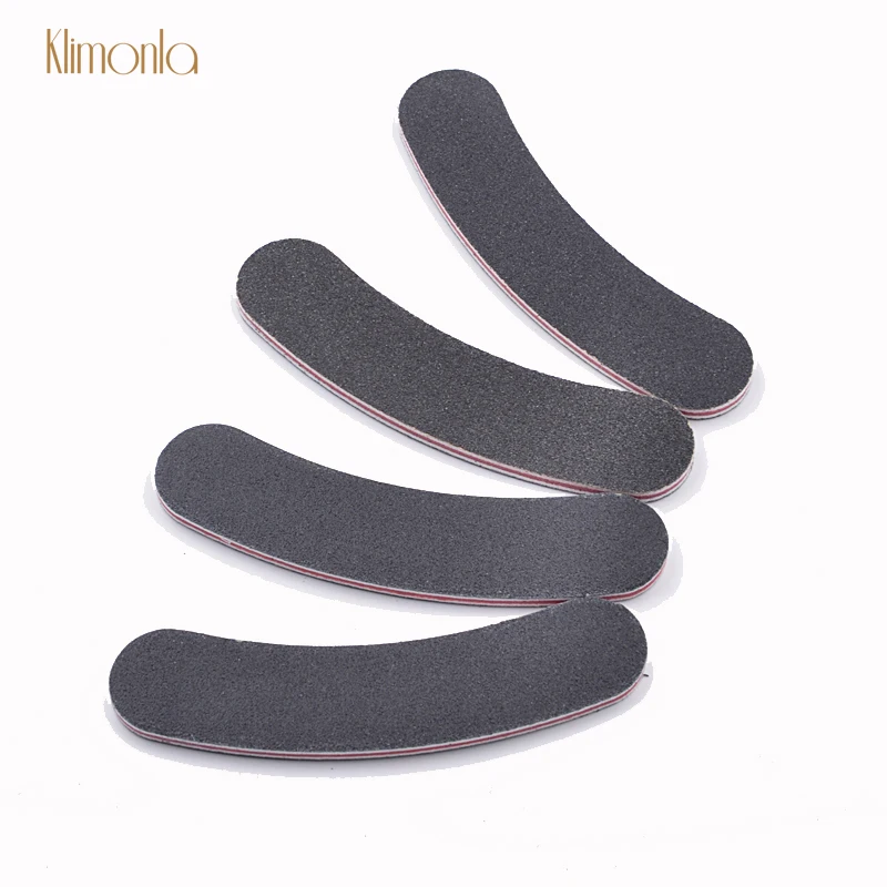 

20pcs Mini Black Curved Nail File Manicure Sandpaper Polishing Tools 100/180 Nail Sanding Buffers For UV Gel Nail Polish Tips