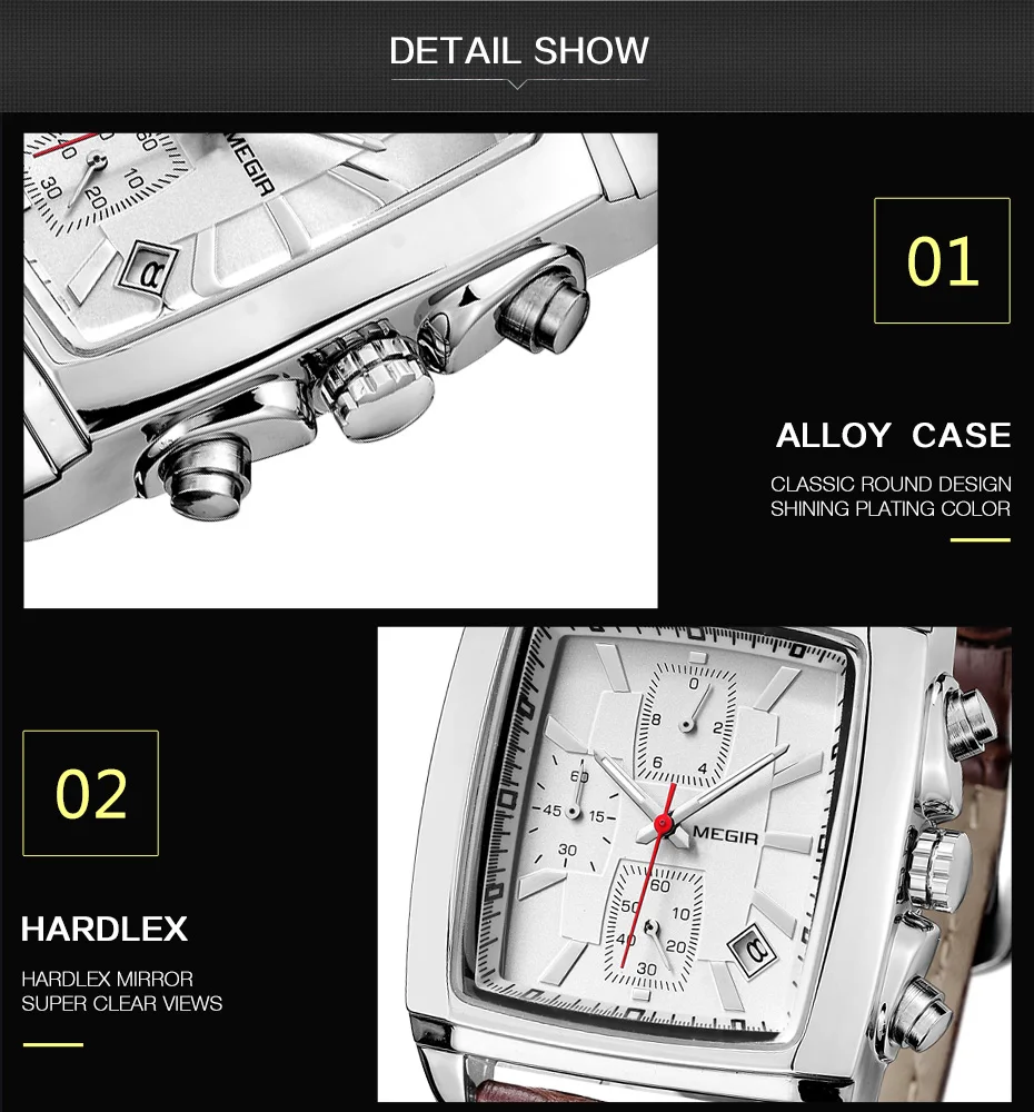 MEGIR, оригинальные кварцевые часы для мужчин, Лидирующий бренд, роскошные армейские военные часы, кожаный ремешок, наручные часы для мужчин, 2028, Relogio Masculino