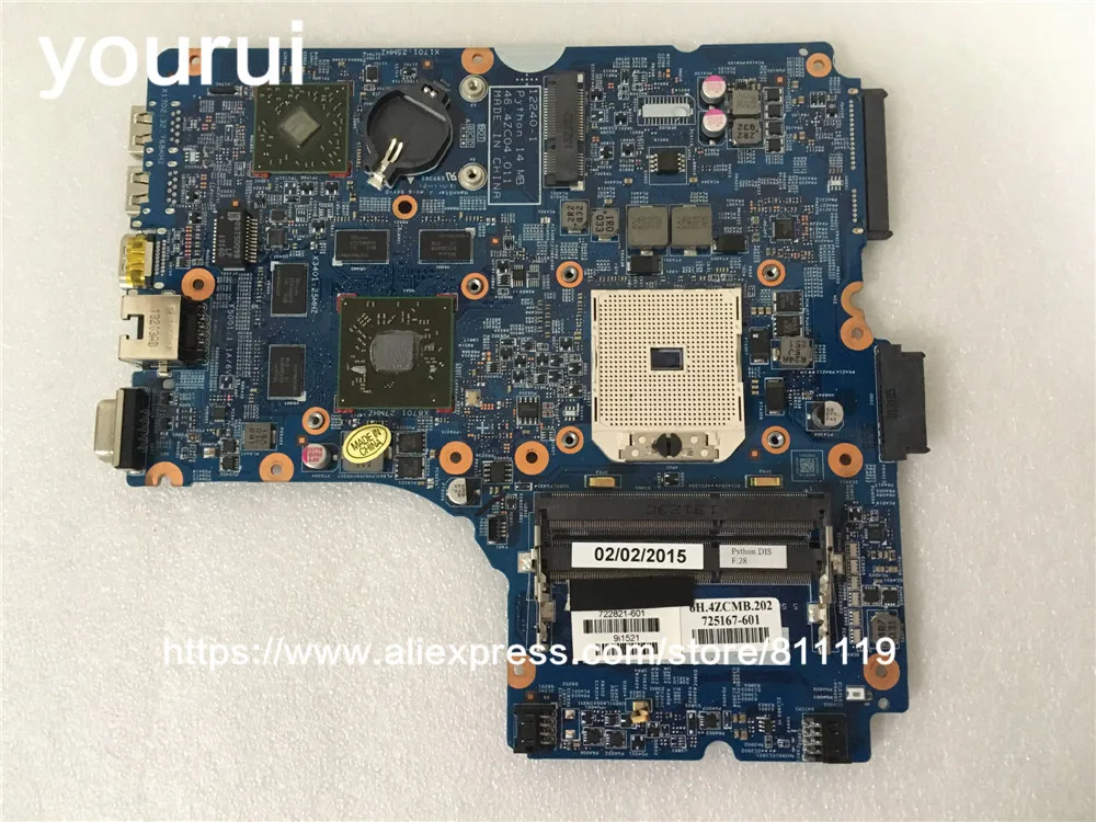 yourui For Motherboard 722821-501 722821-001 722821-601 Fit HP PROBOOK 455 G1 48.4ZC04.011 Series Notebook PC system board | Компьютеры и
