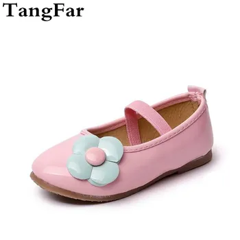 

2018 Autumn New Girls Soft Leather Shoes Princess Wedding Dress Soft Bottom Shoes Korean Children's Dance Sneaker Wholesale