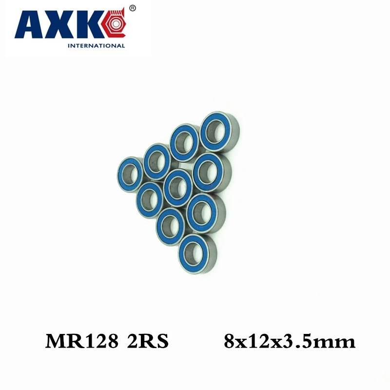 Axk 10 шт. 8x12x3 5 мм Mr128 2rs Abec3 синий резиновый подшипник для уплотнения подшипников