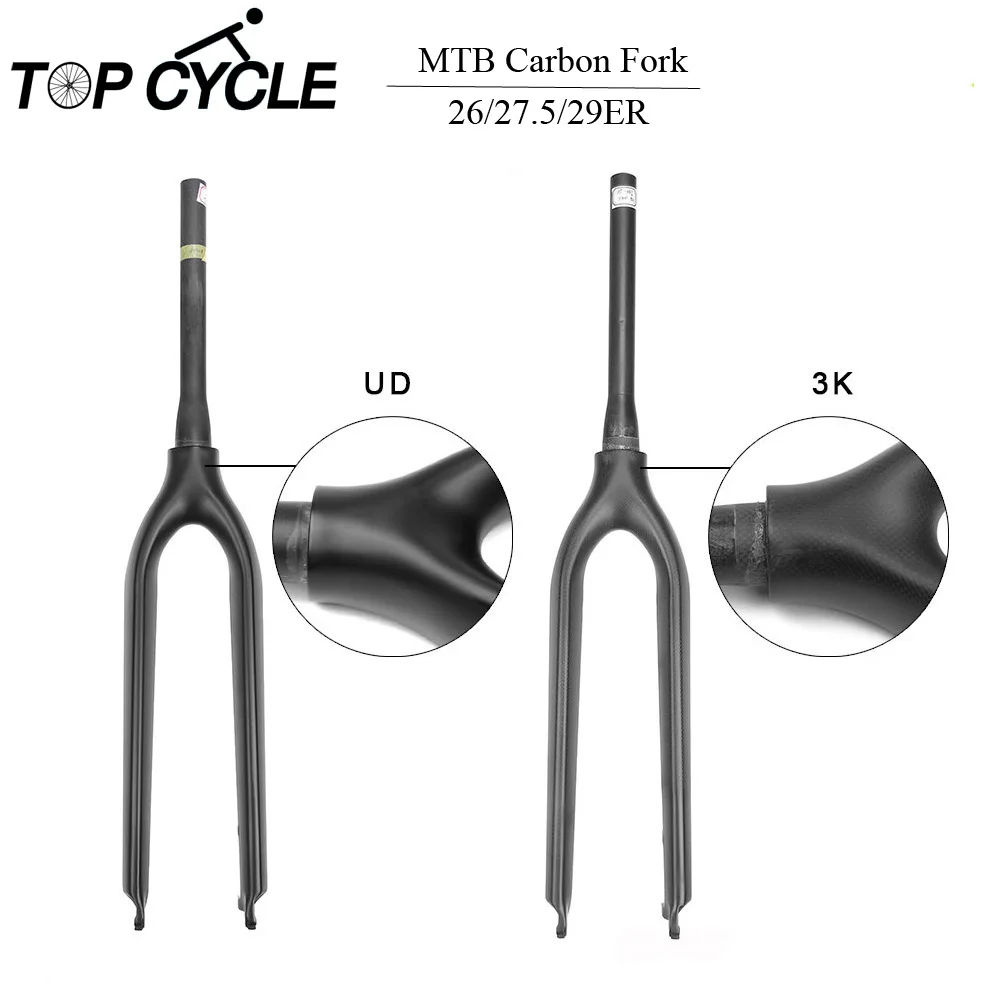 MTB fork 29 3K/UD Matte/Glossy Rigid Mountain Bike Forks Quick Release
