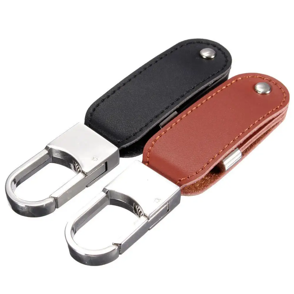 leather case usb2 0 flash drive 64GB 128GB pendrive 32GB pen drive real capacity memory stick