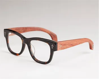 

MONGOTEN Retro Fashion Men Wooden Temple Full Rim Presbyopia Eyewear Optical Prescription Lens Reading Eyeglasses ZM7075