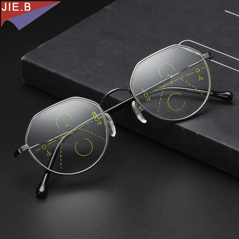 

2022 Fashion Progressive Multifocal Reading Glasses Men Women Presbyopic Eyeglasses Diopter Eyewear +1.0+1.5+2.0+2.5+3.0