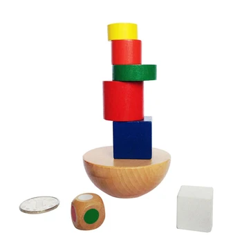 

Chanycore Baby Learning Educational Wooden Toys Blocks Jenga Balance Domino Geometric Shape Enlightenment Kids Gifts 4169
