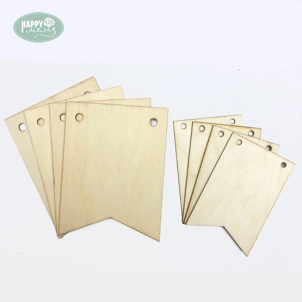 

Happymems 24 PCs Natural Wood Slice With Rope DIY Geometric Shape Wood Craft Decor for Christmas Birthday Parties