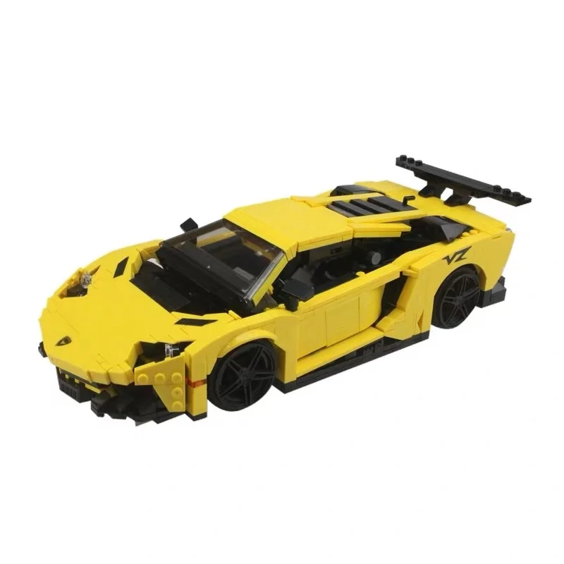 XingBao 03008 834 шт. желтая молния гоночный автомобиль Lamborghini строительные блоки