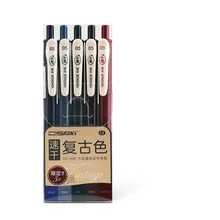 5pcs Vintage ink gel pen ballpoint 0.5mm Deep sea Blue Dark green Brown Red color marker liner Stationery office school F655 5pcs Vintage ink gel pen ballpoint 0.5mm Deep sea Blue Dark green Brown Red color marker liner Stationery office school F655