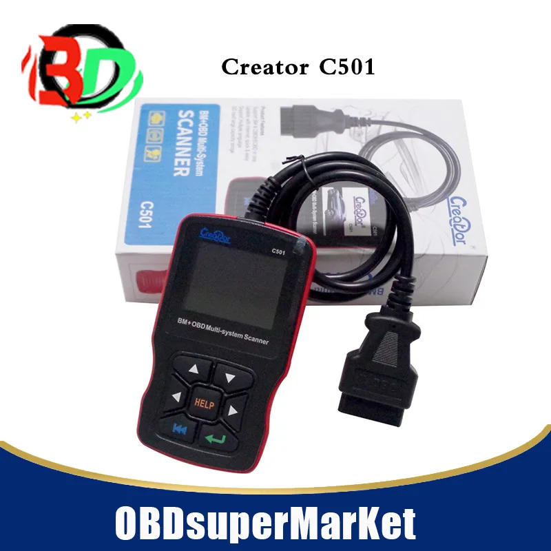 Считыватель кодов автомобиля Creator C501 502 503 универсальный считыватель OBD2 цветной