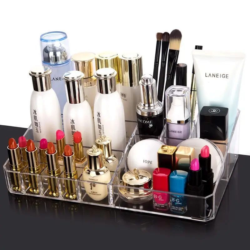 QQJJ Acrylic Portable Transparent Makeup Storage Box Lipstick Holder Organizer Nail Polish Display Stand Storage Organizer type QQJJ Acrylic Portable Transparent Makeup Storage Box Lipstick Holder Organizer Nail Polish Display Stand Storage Organizer type